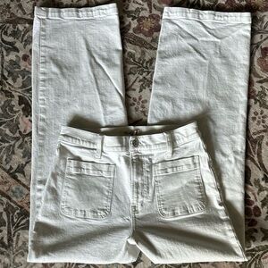 Madewell white jeans wide leg